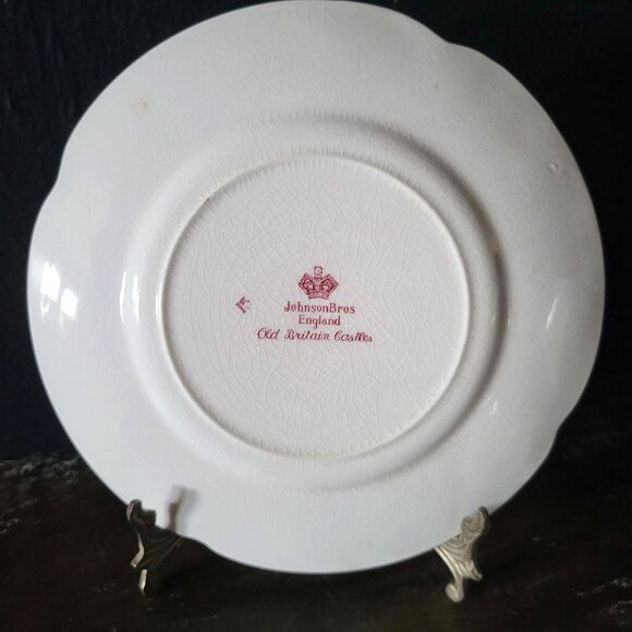 Johnson Bros Old Britain Castles "City of Exiter" Pink Dessert Plate *Crazing - Picture 6 of 7